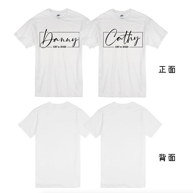 【可自由配色】情侶裝  T-Shirt  | Danny & Cathy