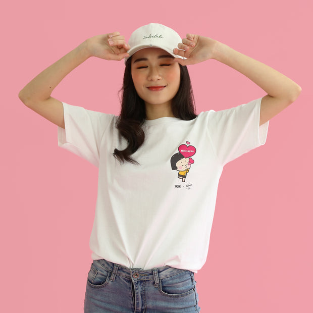 【香港限定】手機女孩,敏 | 愛的對話 | T-shirt (白色) (一套兩件)