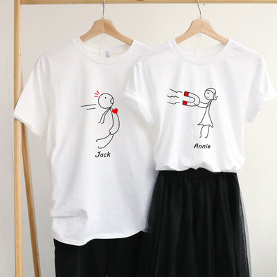 【可自由配色】情侶裝  T-Shirt  | 吸心大法