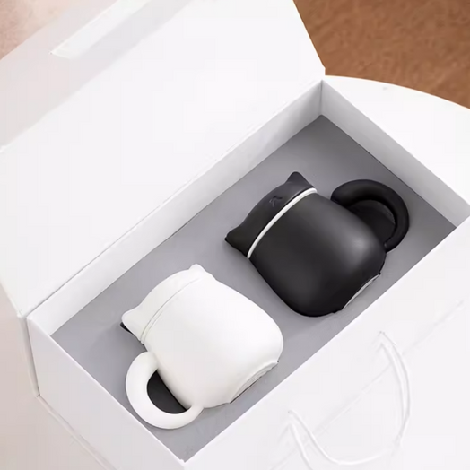 【客製化】情侶禮物 客製雕刻logo貓咪對杯禮盒裝陶瓷馬克杯