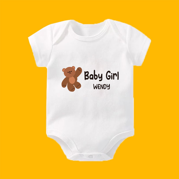 【可愛禮物】滿月嬰兒客製可愛禮物 定製姓名bb爬行服