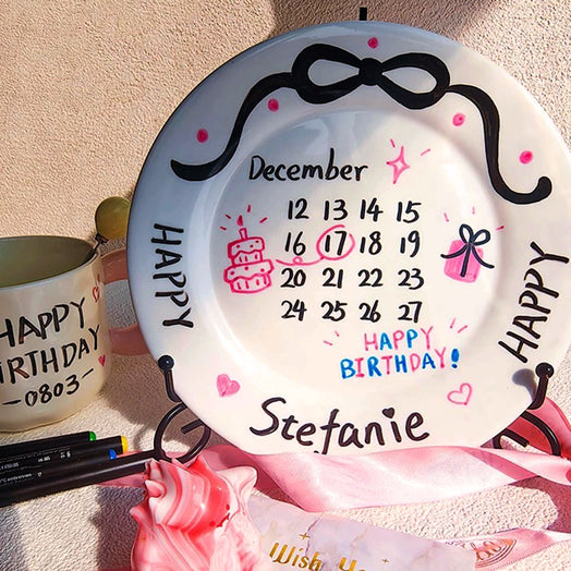 客製化禮物|陶瓷盤訂製生日禮物 日曆款 實用居家碟禮物 客製化男朋友送女友創意禮物 BG29-231