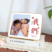 客製化水晶照片擺臺紀念日創意禮品 訂製相框情侶禮物 週年禮物 可永久保存 BG23-254