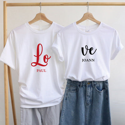 【可自由配色】情侶裝  T-Shirt  | LOVE 組合
