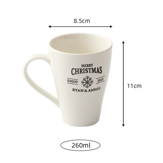 【客製化】聖誕節禮物咖啡杯對杯 泡茶客製白瓷杯子