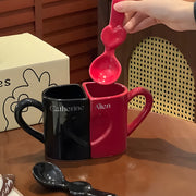 客製化新婚禮物 成雙成對--浪漫陶瓷馬克杯套裝 紀念週年禮物情侶 BG26-162