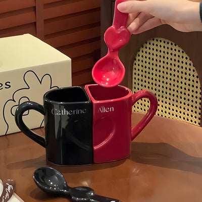 客製化新婚禮物 成雙成對--浪漫陶瓷馬克杯套裝 紀念週年禮物情侶 BG26-162