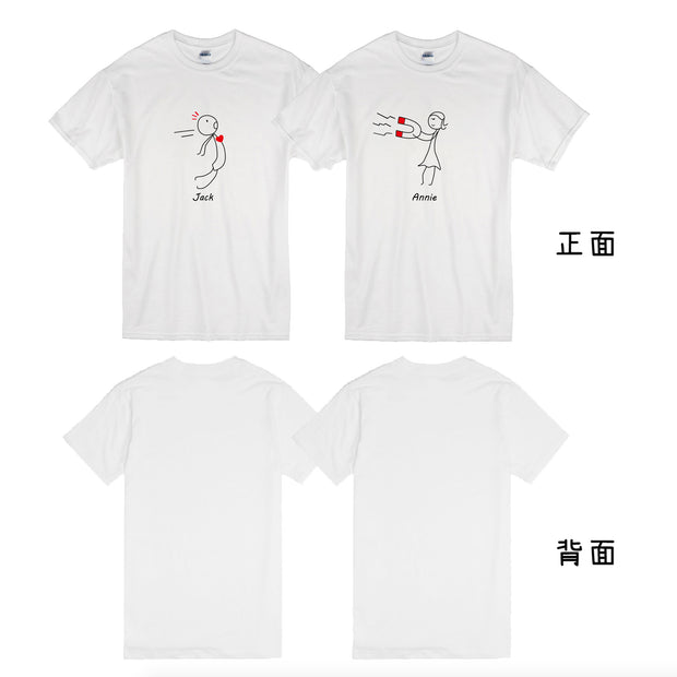 【可自由配色】情侶裝  T-Shirt  | 吸心大法