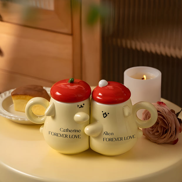 客製化搞笑杯-帶蓋陶瓷杯 訂製姓名文案 送人自用兩相宜 情侶對杯BG26-163