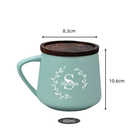 【客製化】陶瓷杯子帶蓋水杯創意馬克杯訂製logo文字