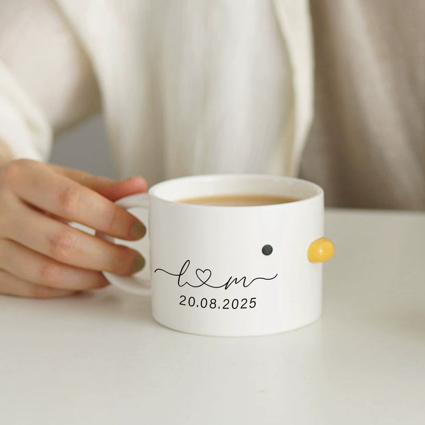 客製化禮物 可愛小雞陶瓷杯兩入組 閨蜜/情侶/婚禮紀念禮物首選 BG26-275