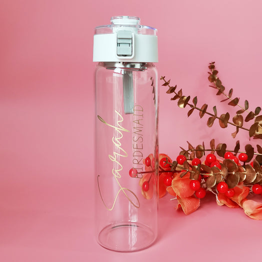 玻璃杯水樽客製化玻璃樽雕刻 結婚禮物紀念禮物 送伴娘送友人