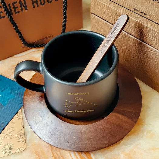 客製化禮物|雕刻星座咖啡杯禮物（生日禮物）雕刻禮物 交換禮物 送好友