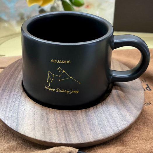 客製化禮物|雕刻星座咖啡杯禮物（生日禮物）雕刻禮物 交換禮物 送好友