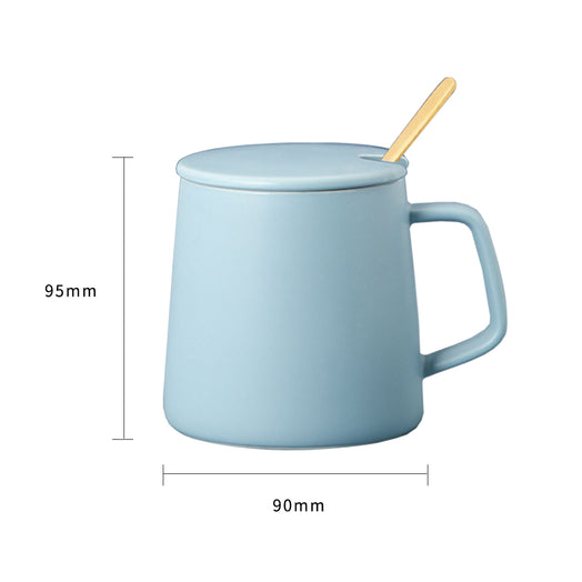 【客製化】簡約情侶咖啡杯馬克陶瓷對杯帶蓋子