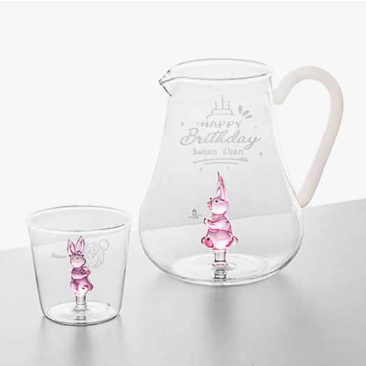 客製化禮物|意大利品牌冷水壺+水杯套裝（生日禮物）訂製雕刻禮物 送好友送愛人