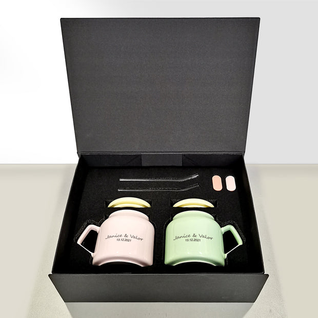 【客製化】陶瓷情侶馬克杯套裝 生日禮物客製情侶對杯 杯子