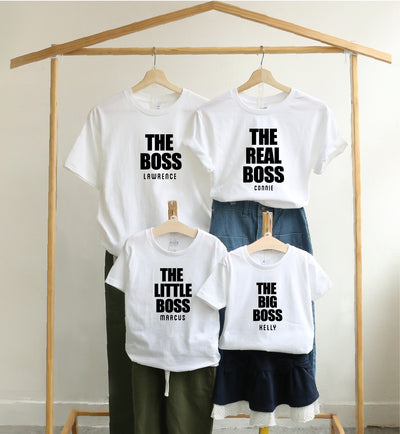 親子裝 T-shirt | The Big Boss (白色)