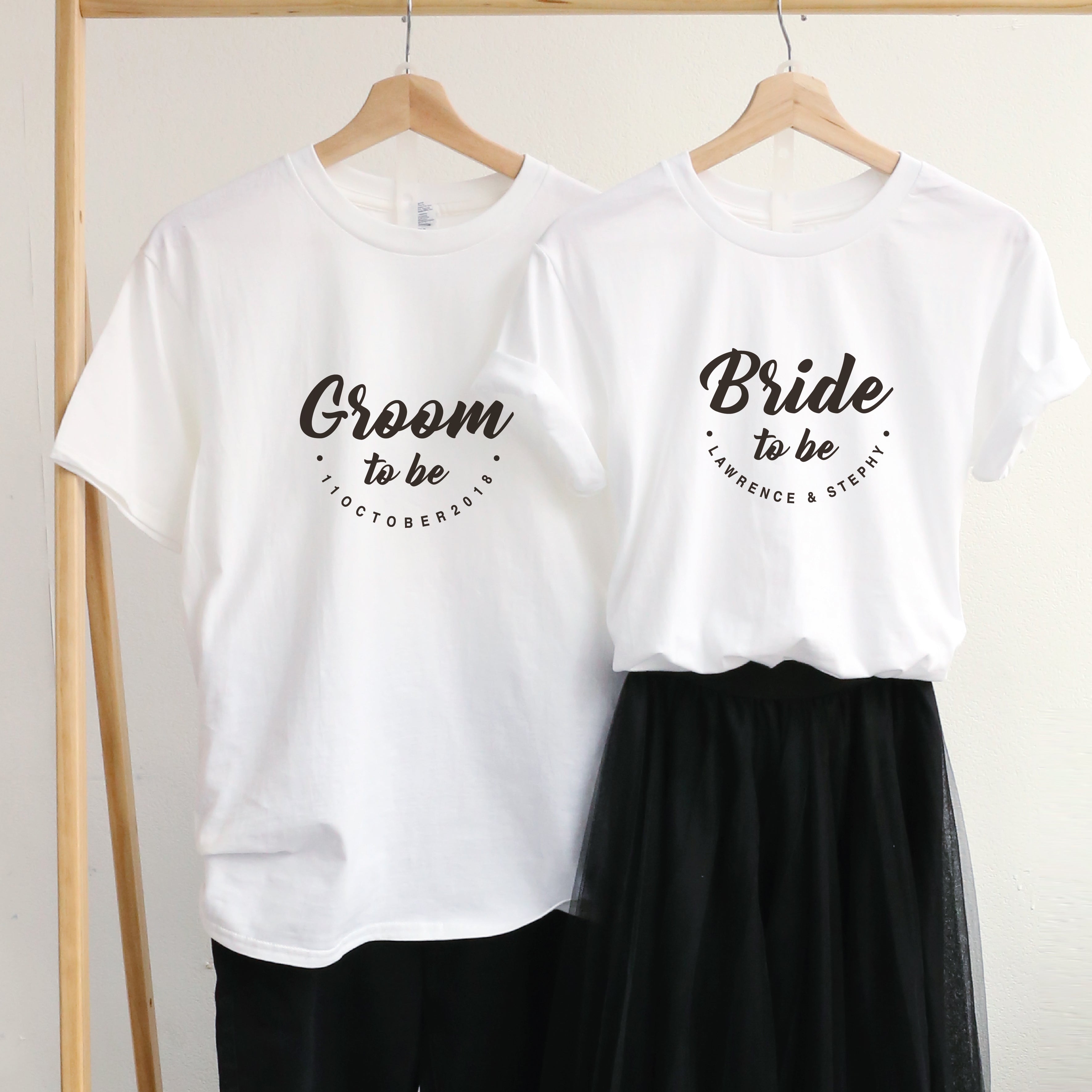 【可自由配色】情侶裝  T-Shirt  | Bride & Groom to be