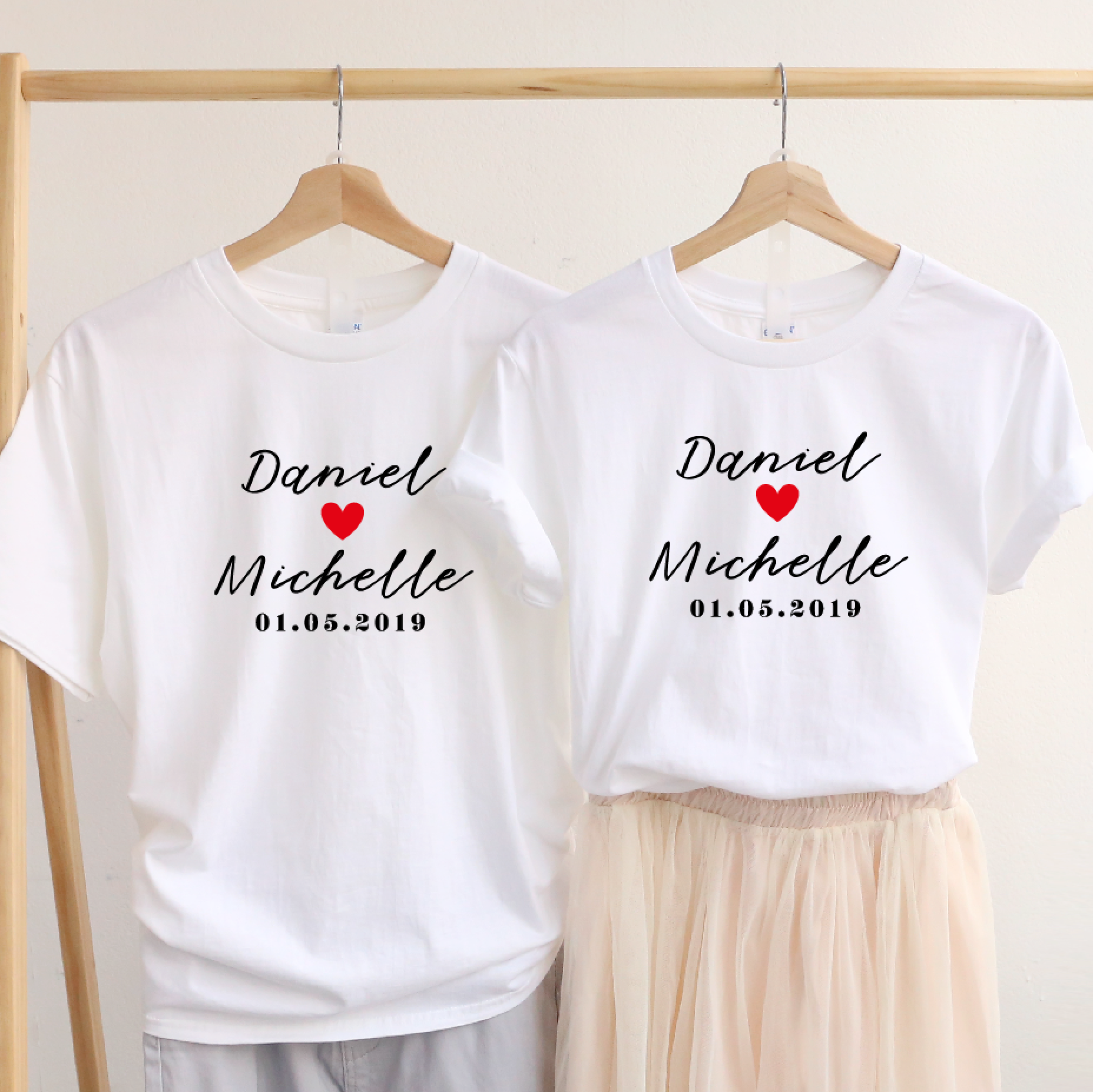 【可自由配色】情侶裝  T-Shirt  | 我和你