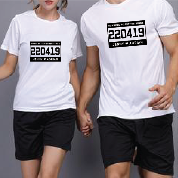 【可自由配色】情侶裝  T-Shirt  | Running Together