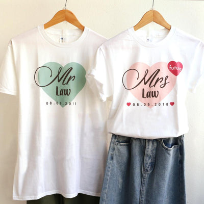 【可自由配色】情侶裝  T-Shirt  | Future Mrs