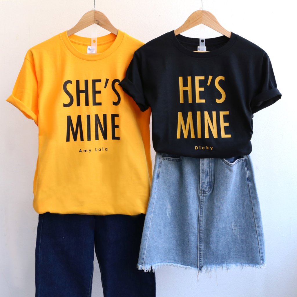【黃黑限定版】情侶裝  T-Shirt  | 他是我的