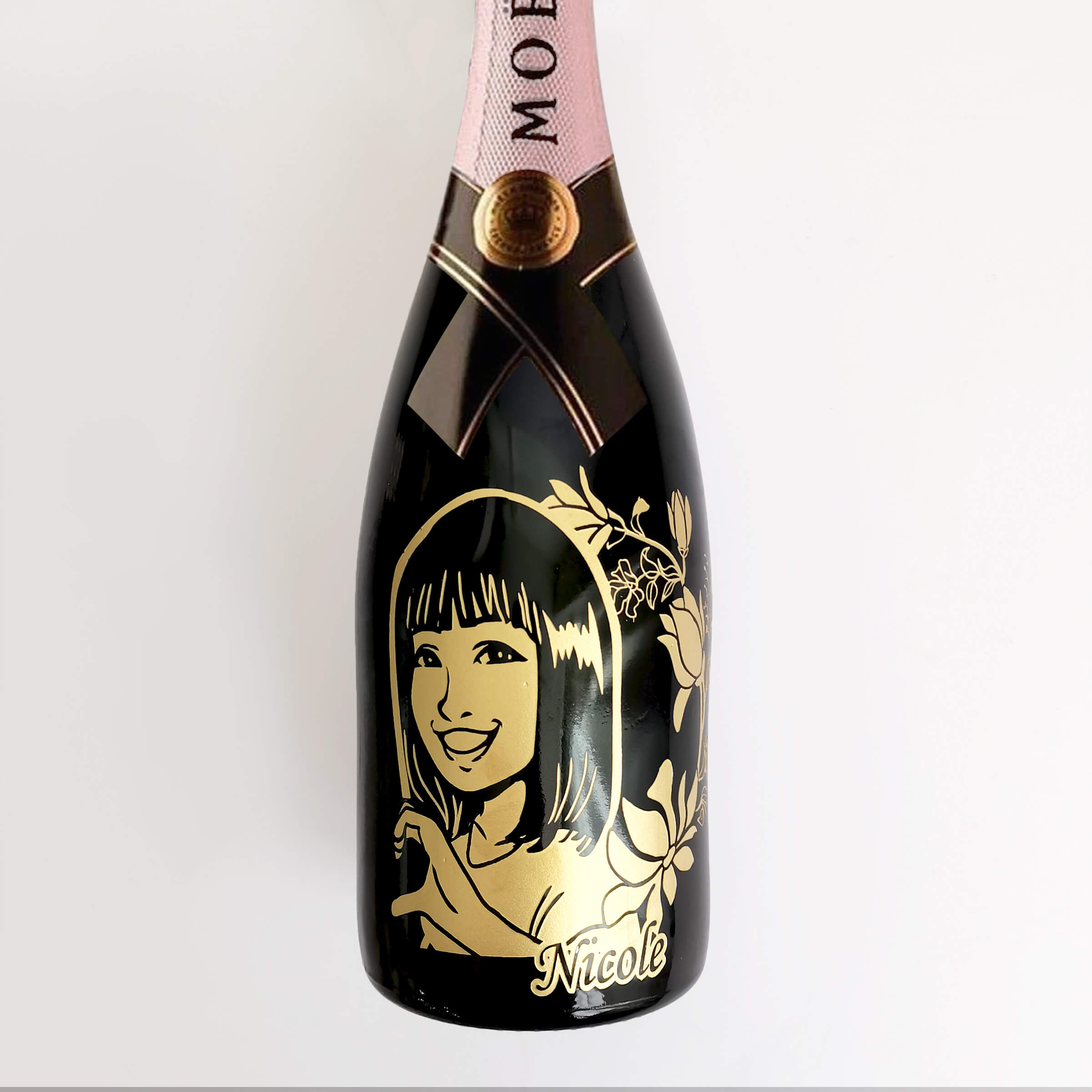 Moët & Chandon |酩悅香檳&香檳杯套裝(雕刻） - Design Your Own Wine