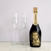 Perrier-Jouët Grand Brut  |定制祝賀退休人像巴黎之花Grand Brut香檳套裝(雕刻） - Design Your Own Wine