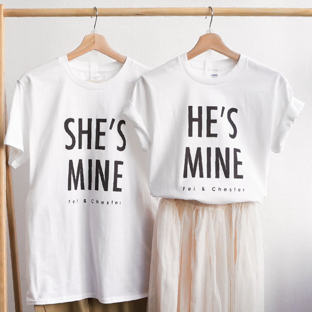 【可自由配色】情侶裝  T-Shirt  | 他是我的