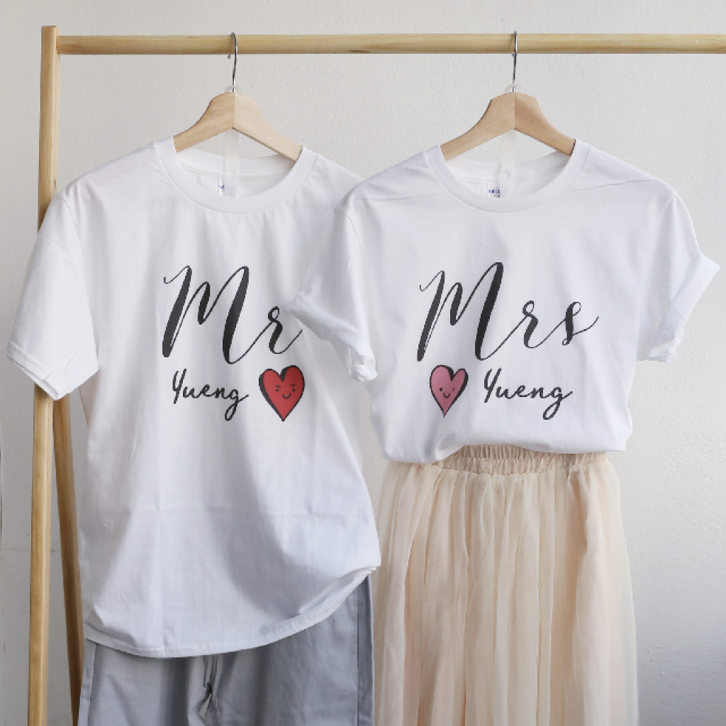 【可自由配色】情侶裝  T-Shirt  | Mr & Mrs