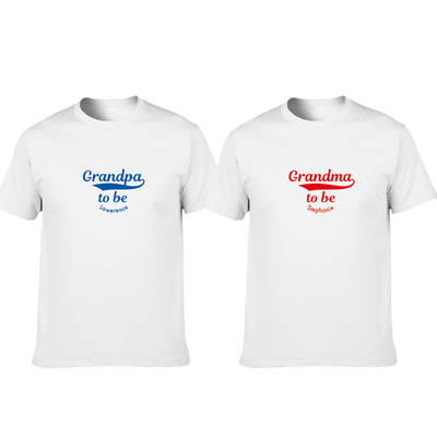 親子裝 T-shirt | Grandparents to be 白色 (一套兩件)