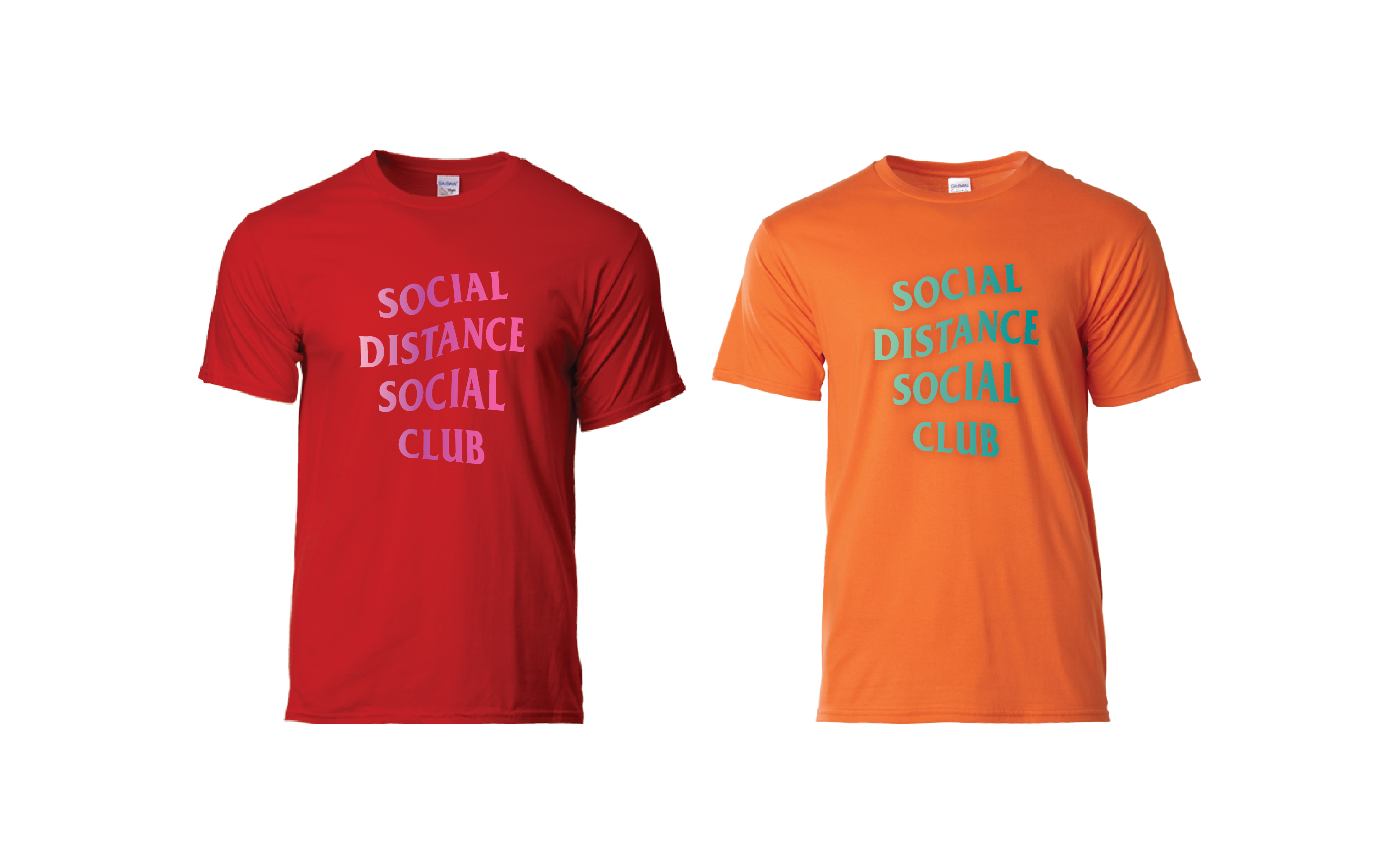 【COVID 限量版】情侶裝  T-Shirt  |  Social Distance 海軍藍+白色