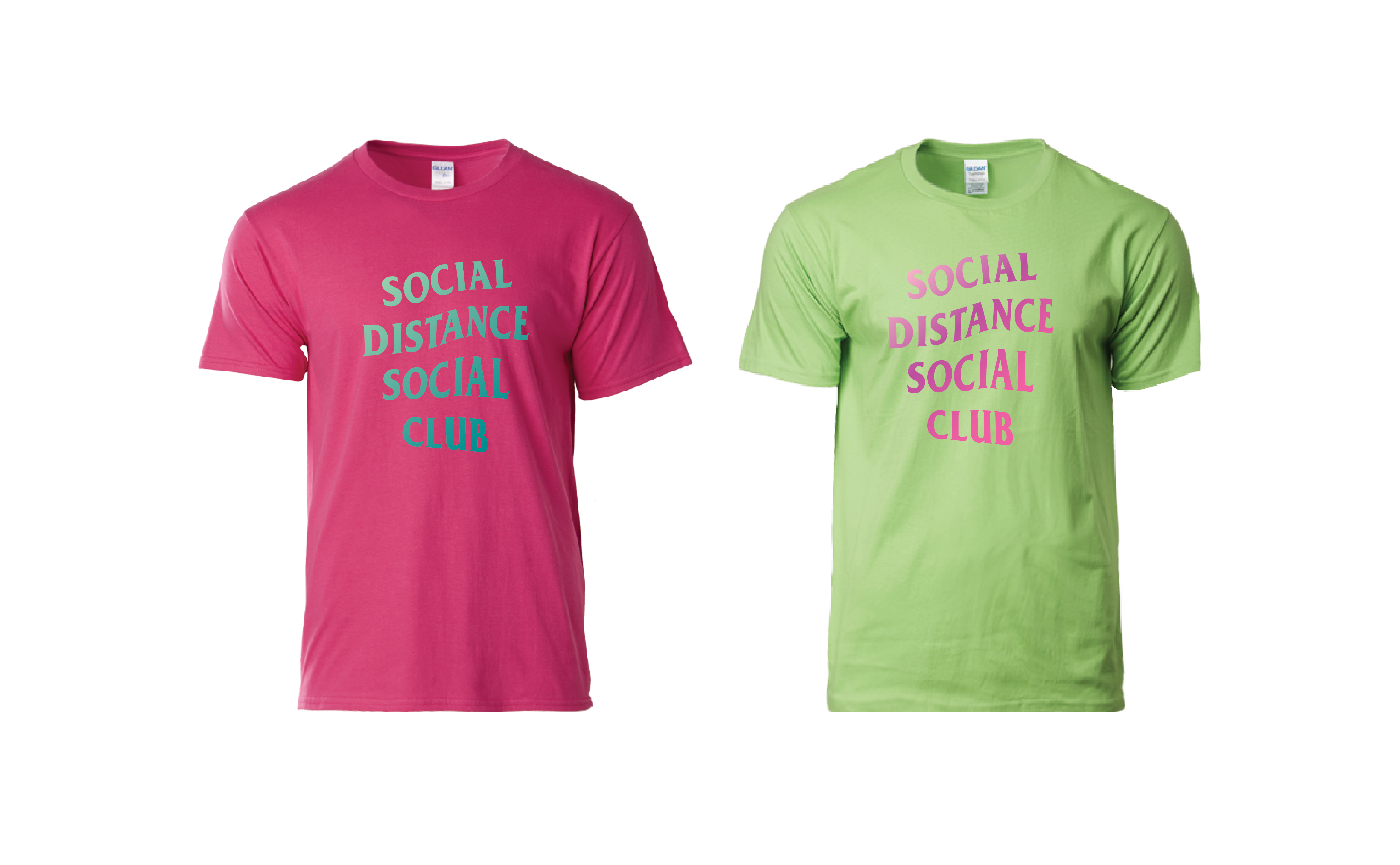 【COVID 限量版】情侶裝  T-Shirt  |  Social Distance 海軍藍+白色