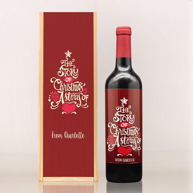 【5款設計 - 自訂文字】聖誕紅酒連禮盒(1)