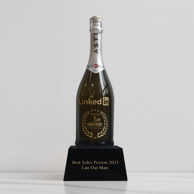 圖案雕刻香檳獎座 | 升職 | Template Promotion Trophy | Hong Kong Corporate Gift - Design Your Own Wine