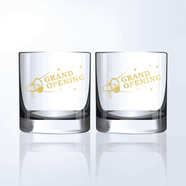 【Grand Opening】訂製雕刻開業禮物 威士忌對杯 開業大吉慶賀禮品