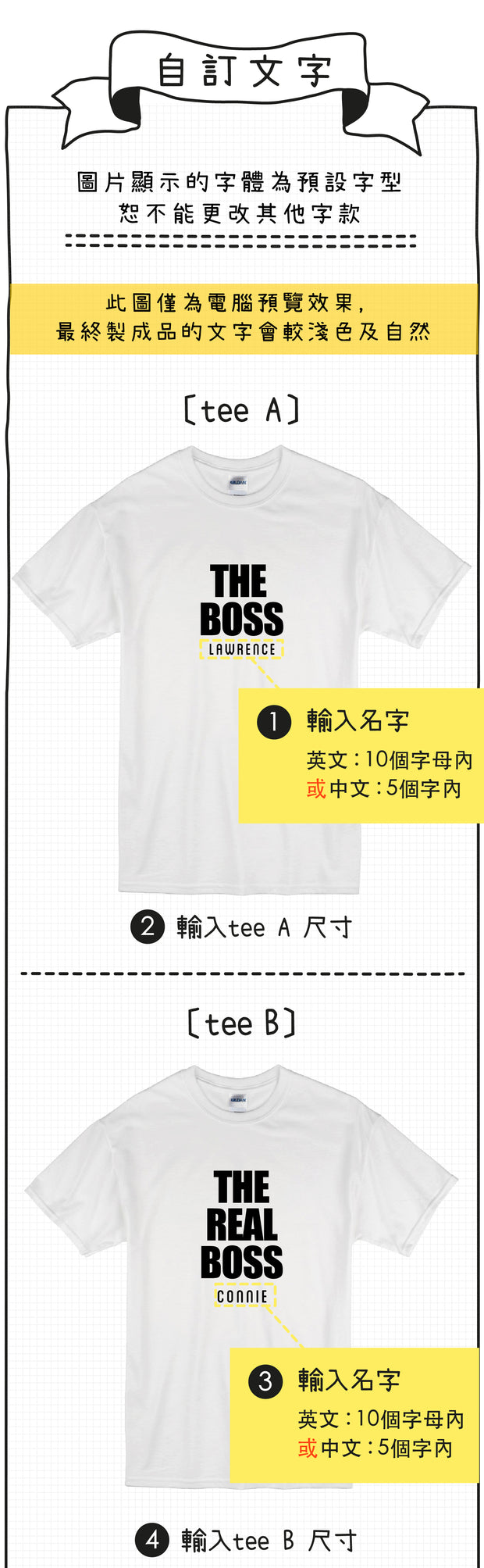 親子裝 T-shirt | The Big Boss (藏青+黑色)