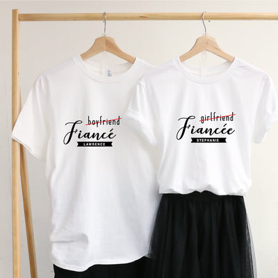 【可自由配色】情侶裝  T-Shirt  | Fiance & Fiancee
