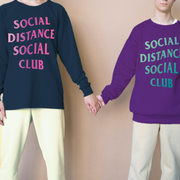 【COVID 限量版】情侶裝衛衣  |  Social Distance 紫+海軍藍
