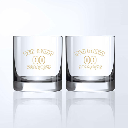 客製化禮物|雕刻威士忌對杯 球衣Number訂製禮物交換禮物生日禮物