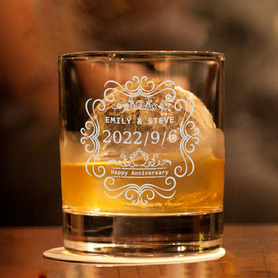 Text Art| 情侶禮物訂製威士忌酒杯對杯 創意禮物客製化雕刻