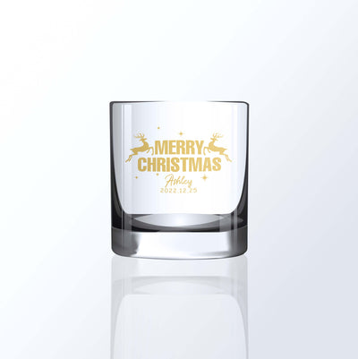 Merry Christmas|聖誕威士忌杯對杯（文字雕刻）訂製聖誕禮物