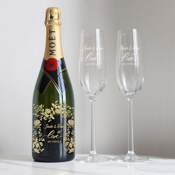 圖像雕刻 ｜ 酒加對杯禮盒 wine Engraving glassware pair gift set